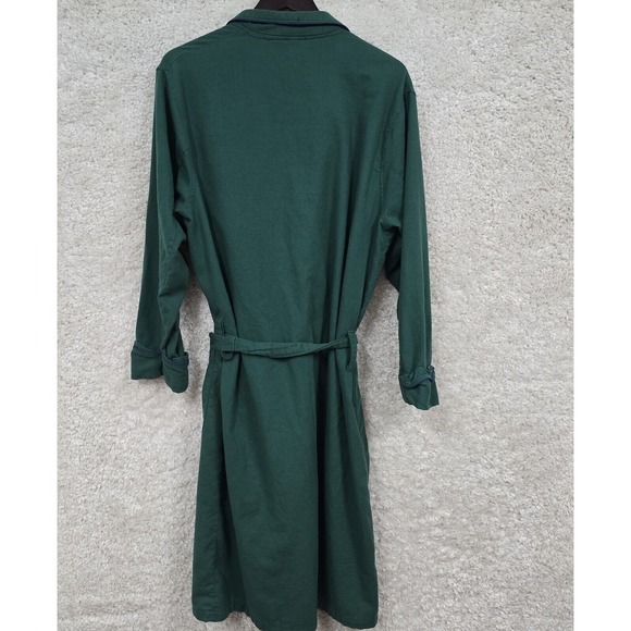 Vintage LL Bean Robe‎ Mens Medium Green Long Sleeve Pockets Lightweight USA Made - Picture 6 of 12